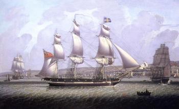 羅伯特 薩矇 A Frigate of the Baltic Fleet off Greenock